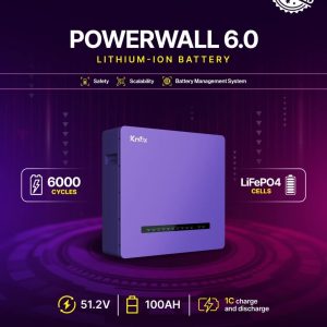 KNOX Powerwall 6.0 Lithium Battery LFP (LIO 5.20-IP20) 51.2vdc 100AH